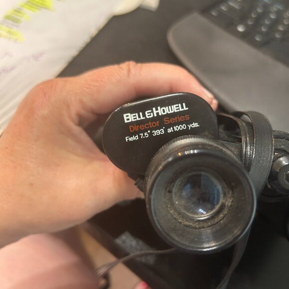 Vintage Bell & Howell Director Series 7x35 Wide Angle Binoculars Case Engraved - Picture 5 of 6